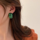 fashion retro green resin square geometric earrings alloy stud earringspicture7