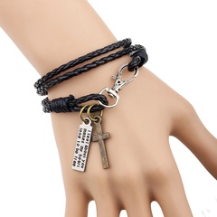 Bracelet pour homme bracelet en cuir multicouche rétro coréen femme