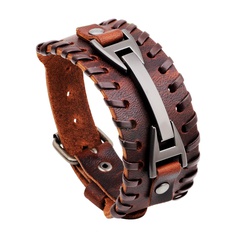 retro wide leather men's and women's punk leather bracelets wholesale 