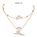 retro moon pendant doublelayer female simple star necklace clavicle copper chainpicture9