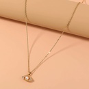 simple devil eye necklace creative diamond alloy pendant clavicle chain wholesalepicture7