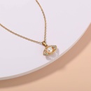 simple devil eye necklace creative diamond alloy pendant clavicle chain wholesalepicture9