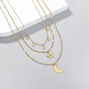 simple star moon combination pendant multilayer ladies alloy necklace jewelrypicture7