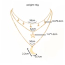simple star moon combination pendant multilayer ladies alloy necklace jewelrypicture9