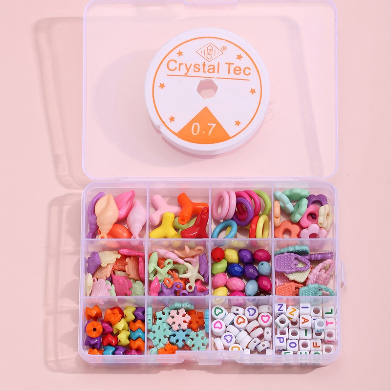 12 Gitter Kinder Perlen handgemachte diy Perlen Armband Puzzle Mdchen Spielzeug