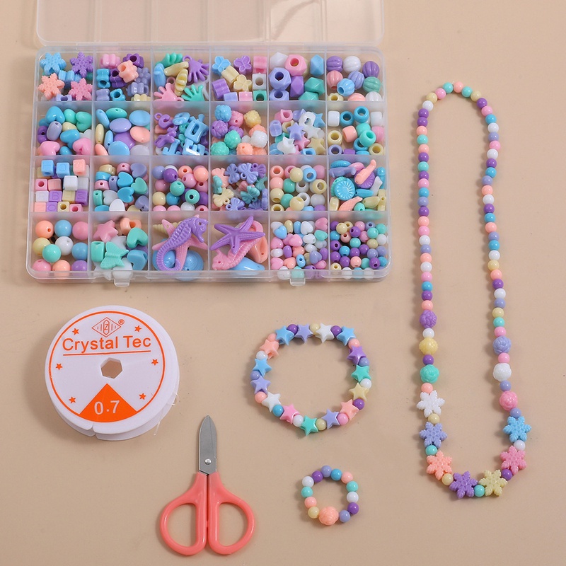 24 Gitter Kinder Perlen Spielzeug DIY handgefertigte Mdchen handgewickelte Perlen