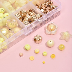 neue Glasperlen mit Farbverlauf, lose Perlen, runde Perlen, DIY-Schmuckzubehör