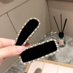 fashion retro black geometric hairpin simple bangs clip