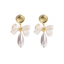 fashion retro bow pearl drop earrings simple alloy drop earringspicture11