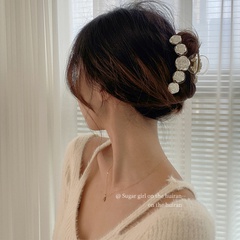 fashion camellia hair clip pearl rose retro hair clip 