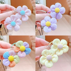 A pair of Korean new fabric flower baby's hair rope
