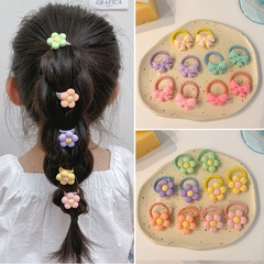 new cute flower cartoon small rubber baby tied head rope