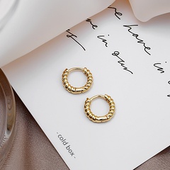 simple fashion twist earrings geometric copper hoop earrings