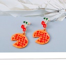 new fruit red cherry pomegranate alloy drop oil earrings femalepicture10