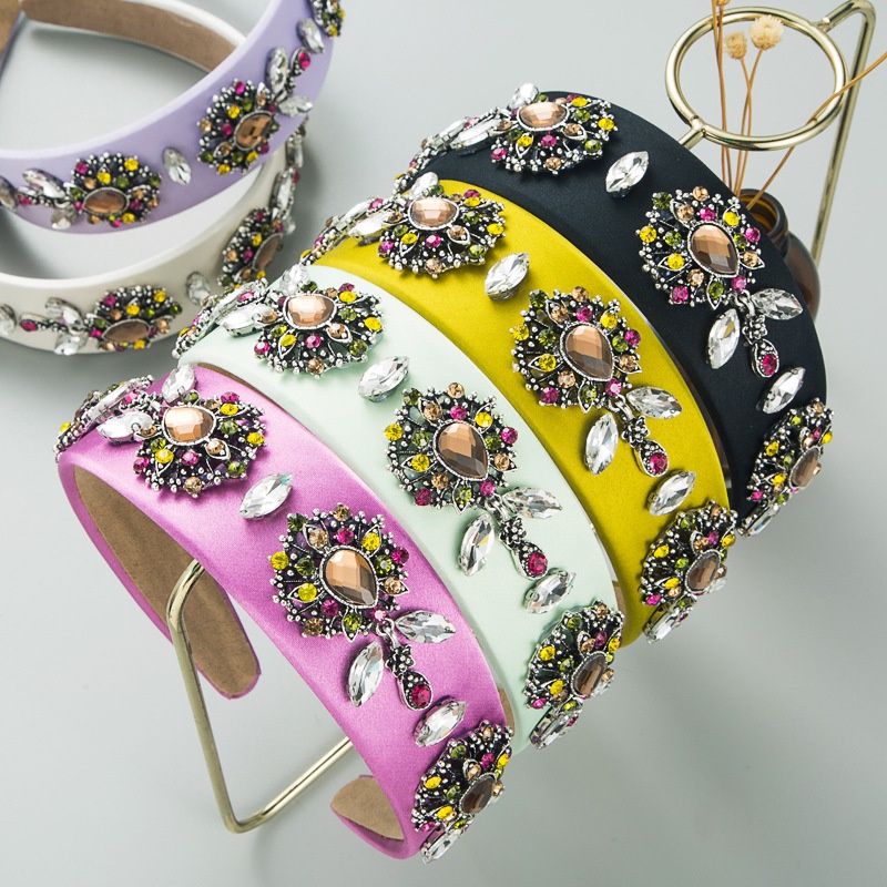 nouveaux accessoires de bandeau  larges bords en tissu strass baroque rtro
