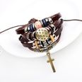 Jesus Cross Braided Leather Beaded Alloy Multiple Bracelet Jewelrypicture9