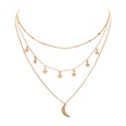 Jewelry simple fashion star tassel moon crescent multilayer alloy necklacepicture11