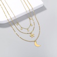 simple star moon combination pendant multilayer ladies alloy necklace jewelrypicture11