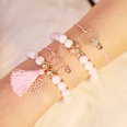 New Unicorn Pineapple Hollow Fourpiece Pink and White Beaded Bracelet Setpicture11