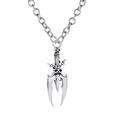 Halloween gift double sword skull gothic old collarbone alloy necklacepicture12