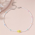 Fashion Womens Handwoven Contrast Color Smiley Bead Necklacepicture7