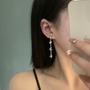 fashion water drop tassel zircon ear clip simple alloy drop earringspicture8