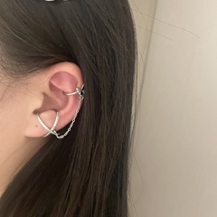 fashion butterfly zircon simple alloy earrings earbone clip