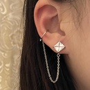 square diamond chain tassel ear bone clip studs long retro femalepicture7