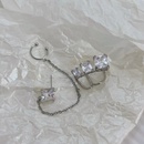 square diamond chain tassel ear bone clip studs long retro femalepicture9