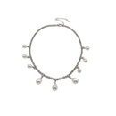 retro inlaid rhinestone full diamond pearl pendant clavicle female alloy necklacepicture10