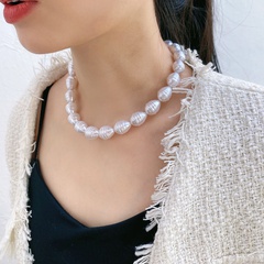 fashion special-shaped pearl women's new retro choker collarbone chain