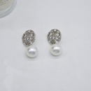 fashion diamondstudded pearl earrings simple alloy drop earringspicture7