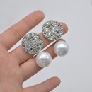 fashion diamondstudded pearl earrings simple alloy drop earringspicture8