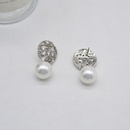 fashion diamondstudded pearl earrings simple alloy drop earringspicture9