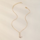 Simple elegant butterfly diamond geometric alloy necklacepicture8