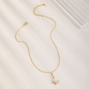 Simple elegant butterfly diamond geometric alloy necklacepicture9