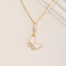Simple elegant butterfly diamond geometric alloy necklacepicture12