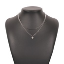 simple diamond double layered alloy necklacepicture17
