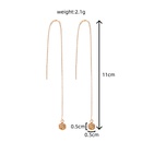 A pair of new hollow cage copper zircon pendant tassel pierced ear line earringspicture16