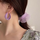 simple periwinkle blue earrings Korean fashion alloy hoop earringspicture12
