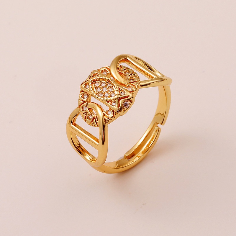 fashion geometric pig nose copper tail ring hip hop open ring
