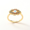 new copper inlaid color zircon ring summer geometric tail ring femalepicture6