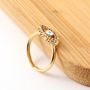 new copper inlaid color zircon ring summer geometric tail ring femalepicture7