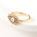 new copper inlaid color zircon ring summer geometric tail ring femalepicture8