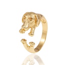 Damenschmuck Kupfer vergoldet kreativen Hundeschwanz Ring Grohandelpicture10