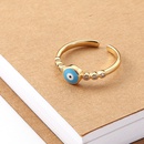 Simple creative copper hand jewelry dripping oil diamond devils eye ringpicture7