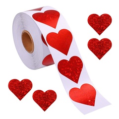 Autocollant d'étiquette autocollante de cadeau de Saint Valentin de motif de coeur rouge