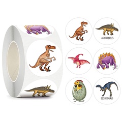 8 kinds dinosaur stickers children's toys stationery self-adhesive labels wholesale
