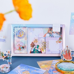 caja de regalo de material de collage de decoración de cuenta de mano de pegatina de dibujos animados creativa simple