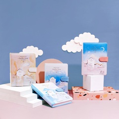 PU magnetic buckle Cute Cloud hand account stationery notebook 224 pages